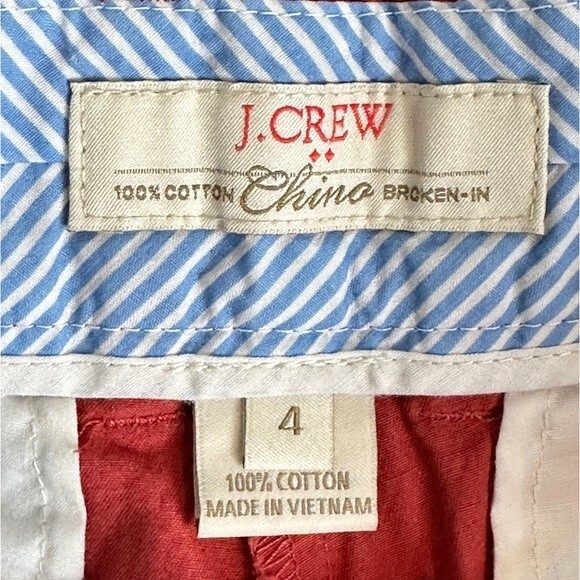 J. Crew Factory Dusty Red 3 inch Chino Shorts 2 - Picture 4 of 7